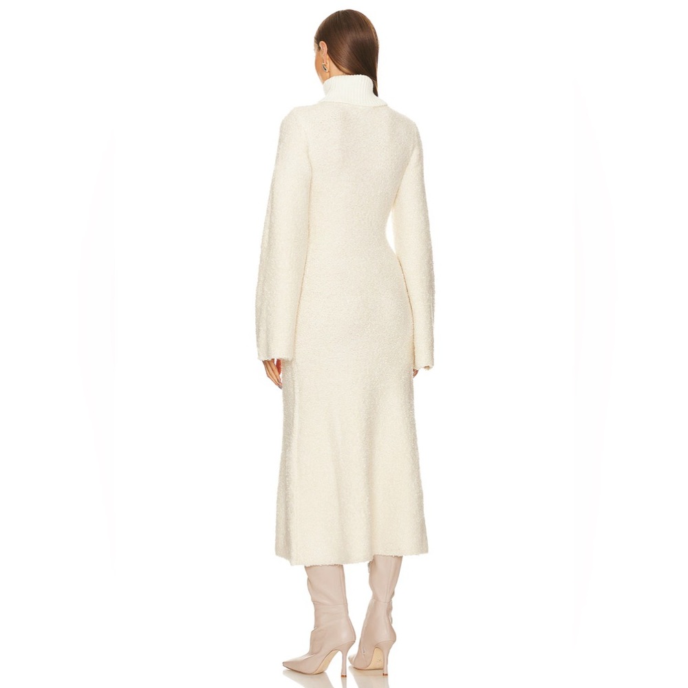 BRAND NEW WITH TAG GRLFRND MAEKO BOUCLE DRESS in IVORY sz M Revolve - Picture 3 of 5